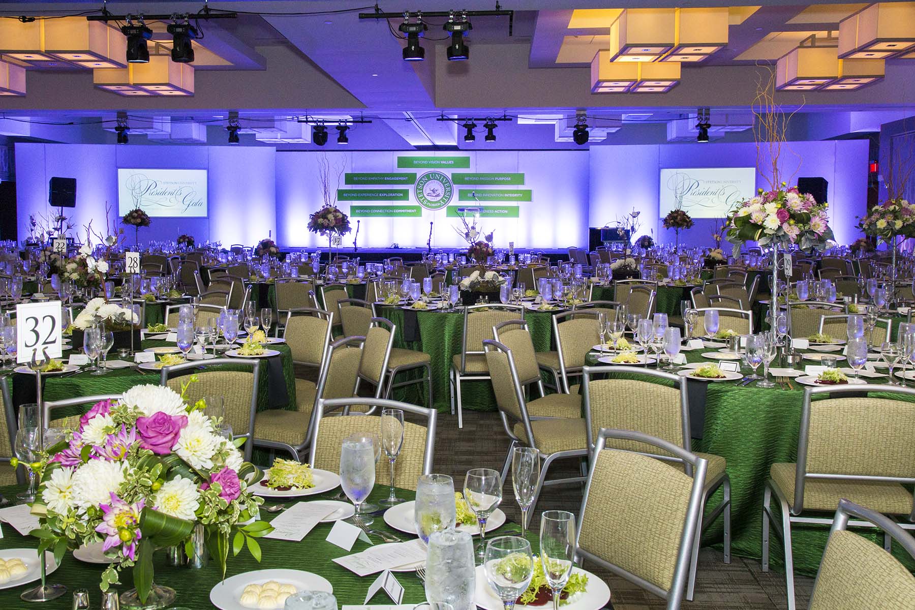 A gala all setup before the event